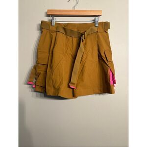 Seniq Brown Pink Hiking Camping Belt Trailmix Utility Cargo Shorts Size Medium